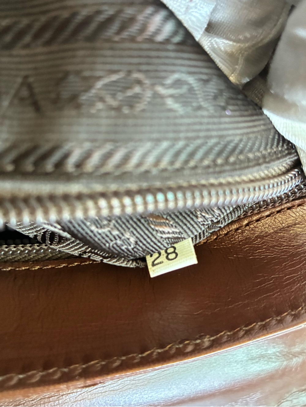 Vintage Prada Brown Leather Shoulder Bag Flap Clasp Logo Y2K - Picture 12 of 12
